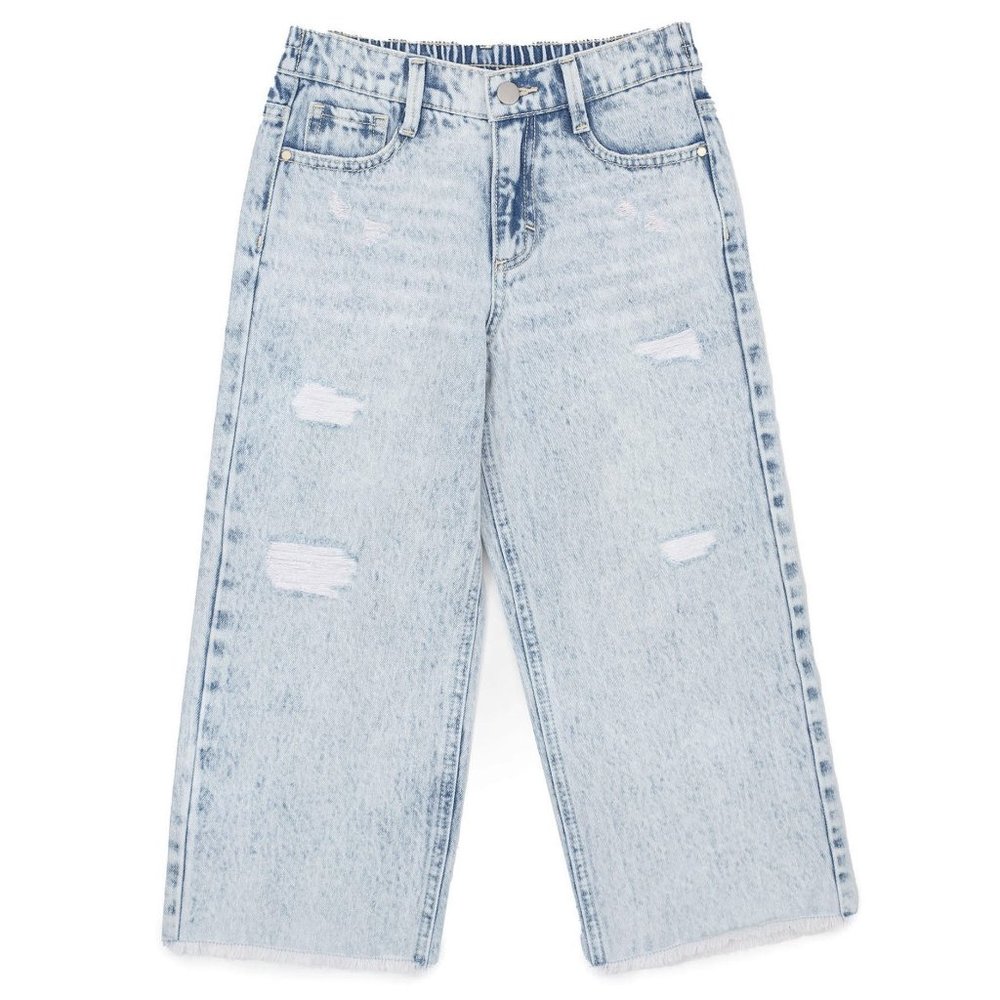 Big Girls Denim Cropped Wide Leg Jean 14-16